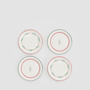 Reserved - Súprava 4 porcelánových tanierov - Viacfarebná