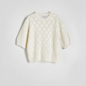 Reserved - Ladies` sweater - Krémová