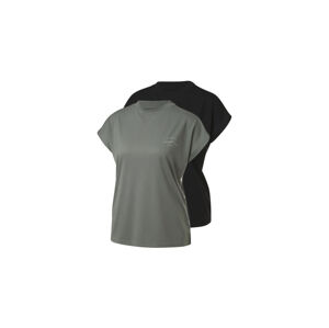 CRIVIT Dámske funkčné tričko, 2 kusy (M (40/42), čierna/zelená)