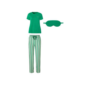esmara® Dámske pyžamo, 3-dielna súprava (S (36/38), zelená)
