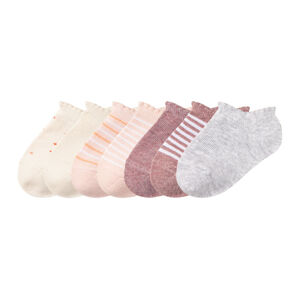 lupilu® Dievčenské členkové ponožky, 7 párov (23/26, bledoružová)