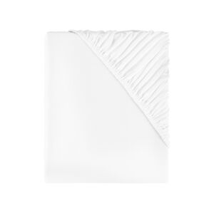 LIVARNO home Napínacia džersejová plachta z mikrovlákna, 180 – 200 x 200 cm (biela)