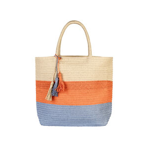 esmara® Dámska plážová taška (béžová/oranžová/modrá)