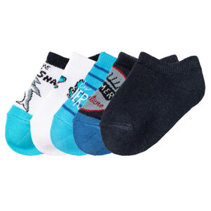 lupilu® Chlapčenské ponožky, 5 párov (27/30, pruhy/modrá/biela/navy modrá)