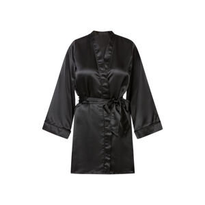 esmara® Dámske saténové kimono (XS (32/34), čierna)