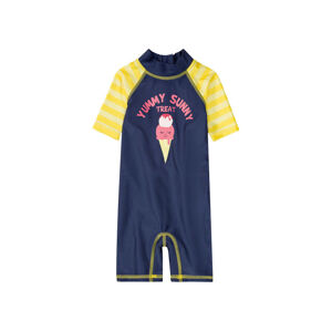 lupilu® Dievčenské oblečenie na plávanie s UV ochranou (110/116, námornícka modrá/žltá)