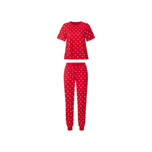 esmara® Dámske pyžamo (L (44/46), červená/vzor)