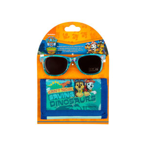 Súprava detských slnečných okuliarov a peňaženky (Labková patrola, modrá)